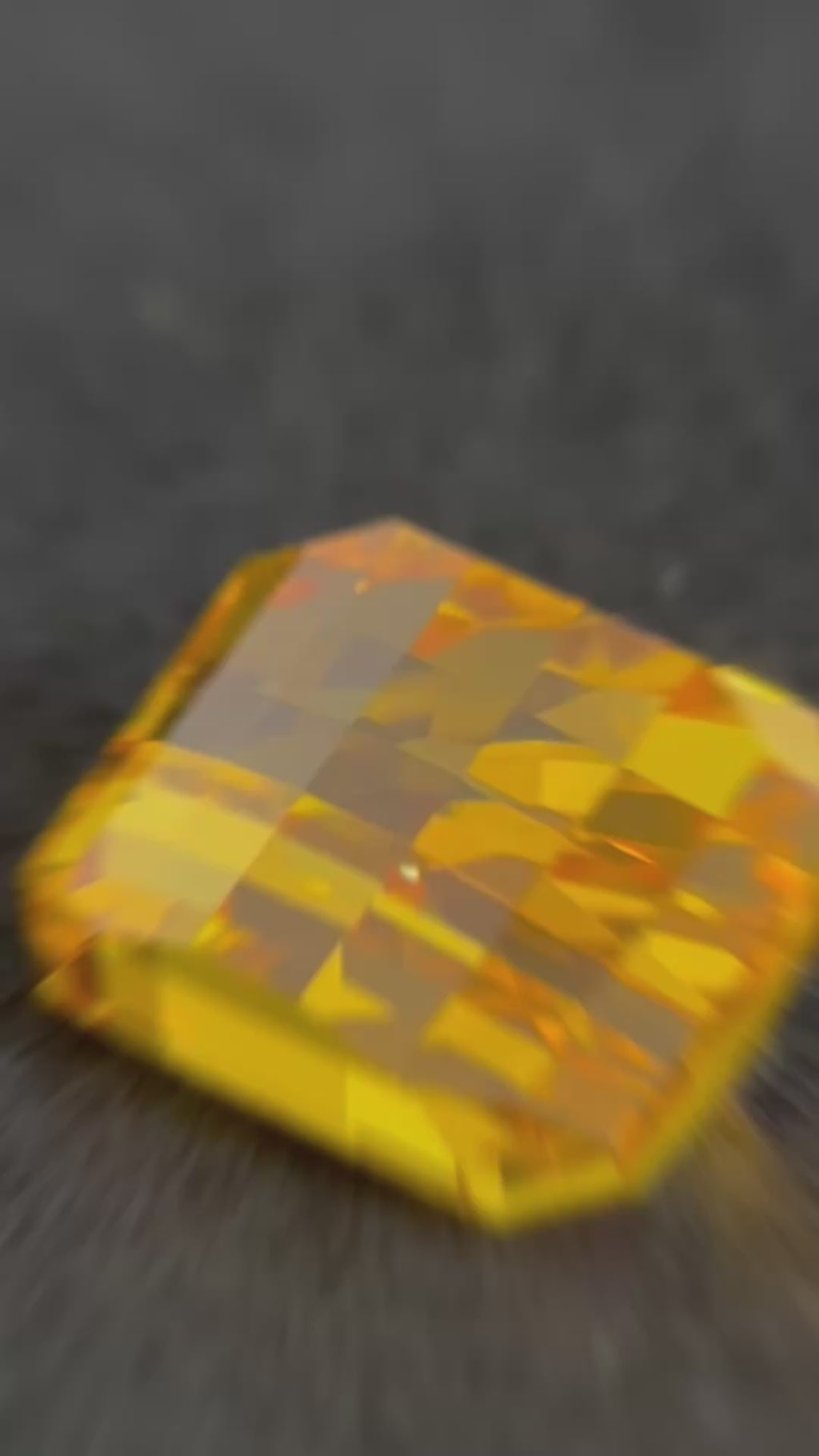 ~6.870ct Honey Yellow Sapphire | PIXEL Cut | 8 × 10 mm | Gemdrop® Verified