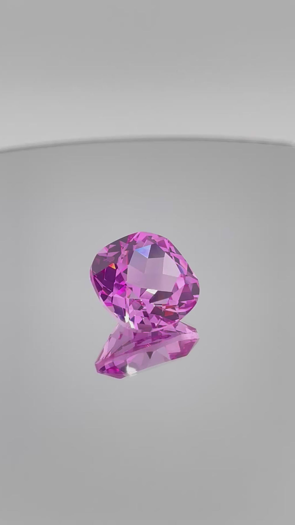 ~15ct Sakura Pink Sapphire | Cushion Cut | 14 × 14 mm | Gemdrop® Verified