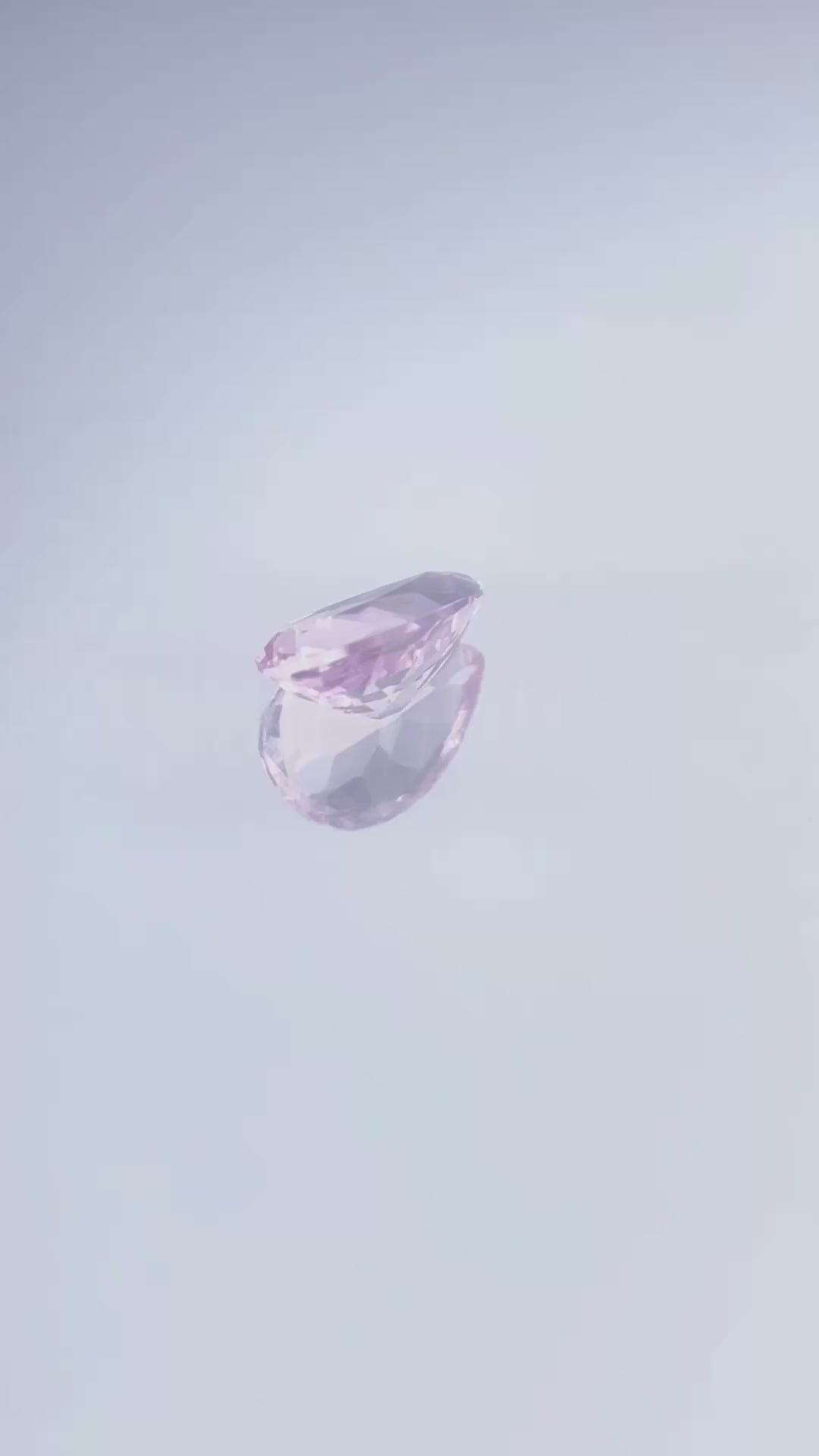 ~0.8ct Padparadscha Czochralski Sapphire | Drop Cut | 5 × 7 mm | Gemdrop® Verified