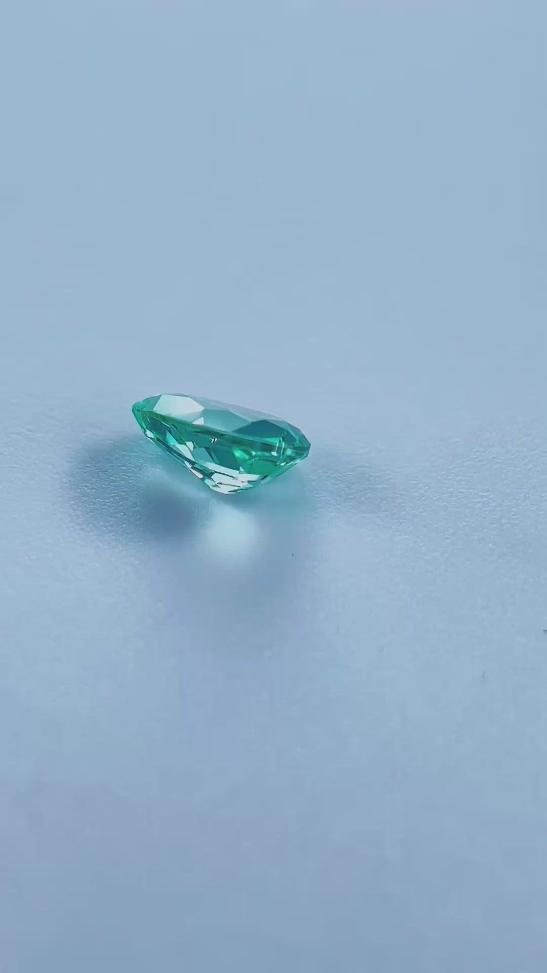 ~0.9ct Mint Green Czochralski Sapphire | Drop Cut | 5 × 7 mm | Gemdrop® Verified