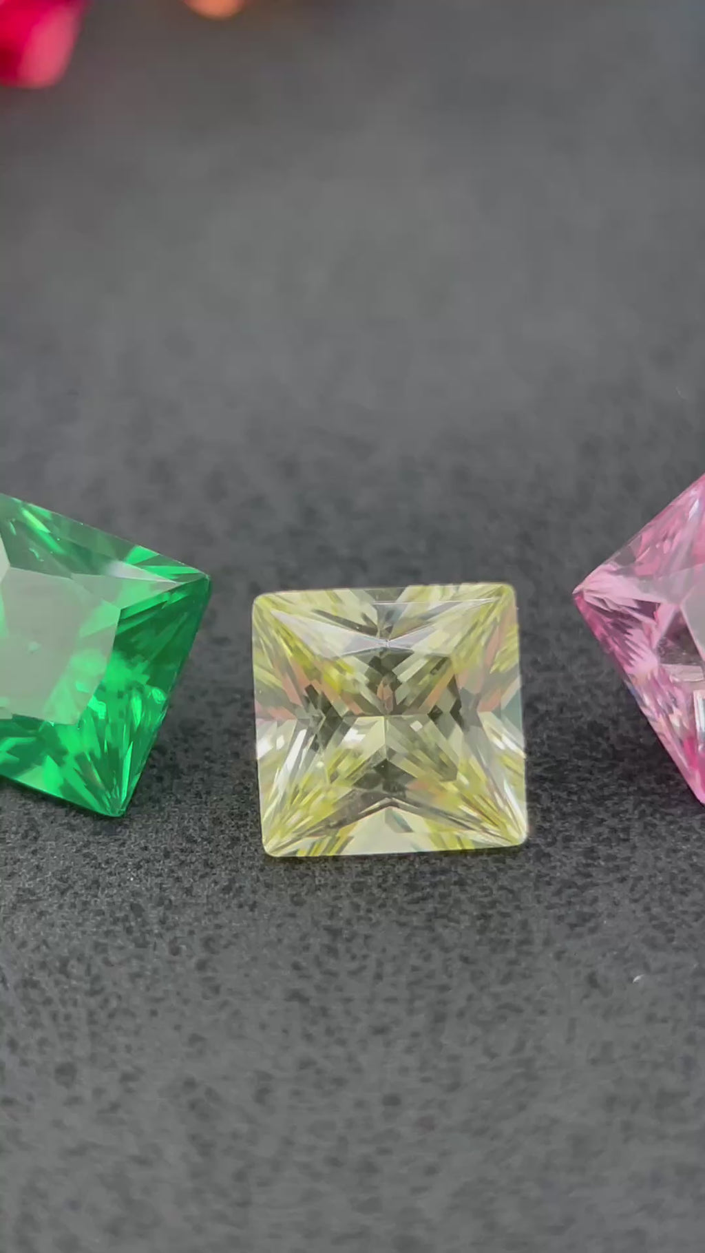 Square Princess Cut 7x7 mm | Multicolour | Gemdrop® Verified