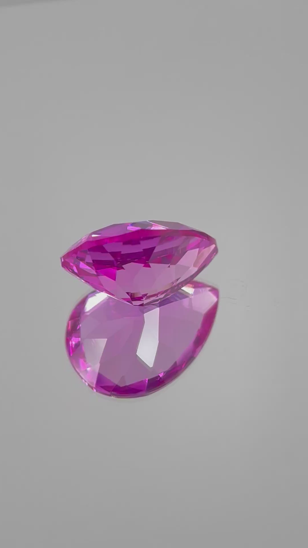 ~6ct Hot Pink Sapphire | Drop Pear Cut | 10 × 14 mm | Gemdrop® Verified