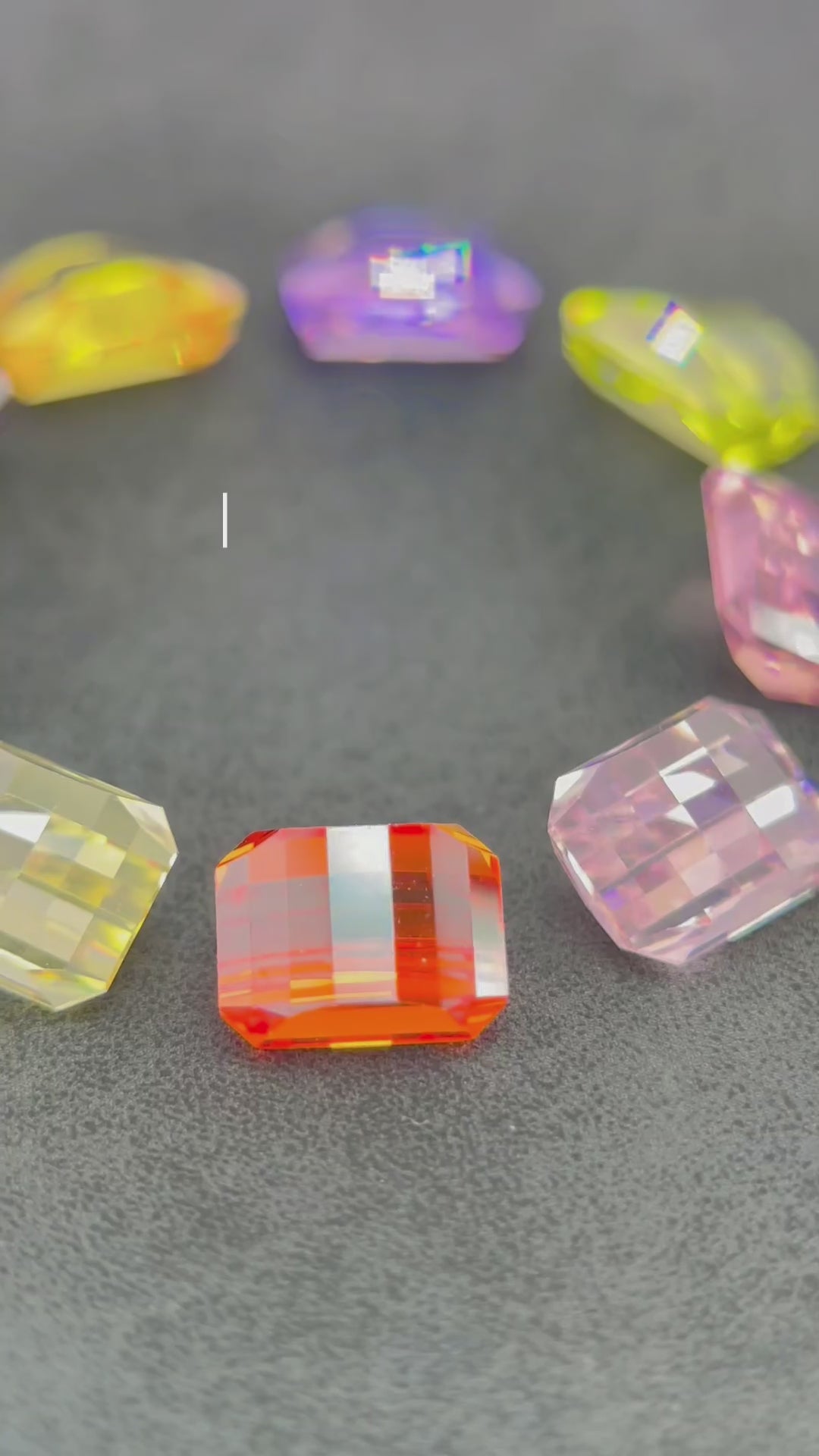 8 × 10 mm Pixel Cut Cubic Zirconia | Choice of Colours | Gemdrop® Verified