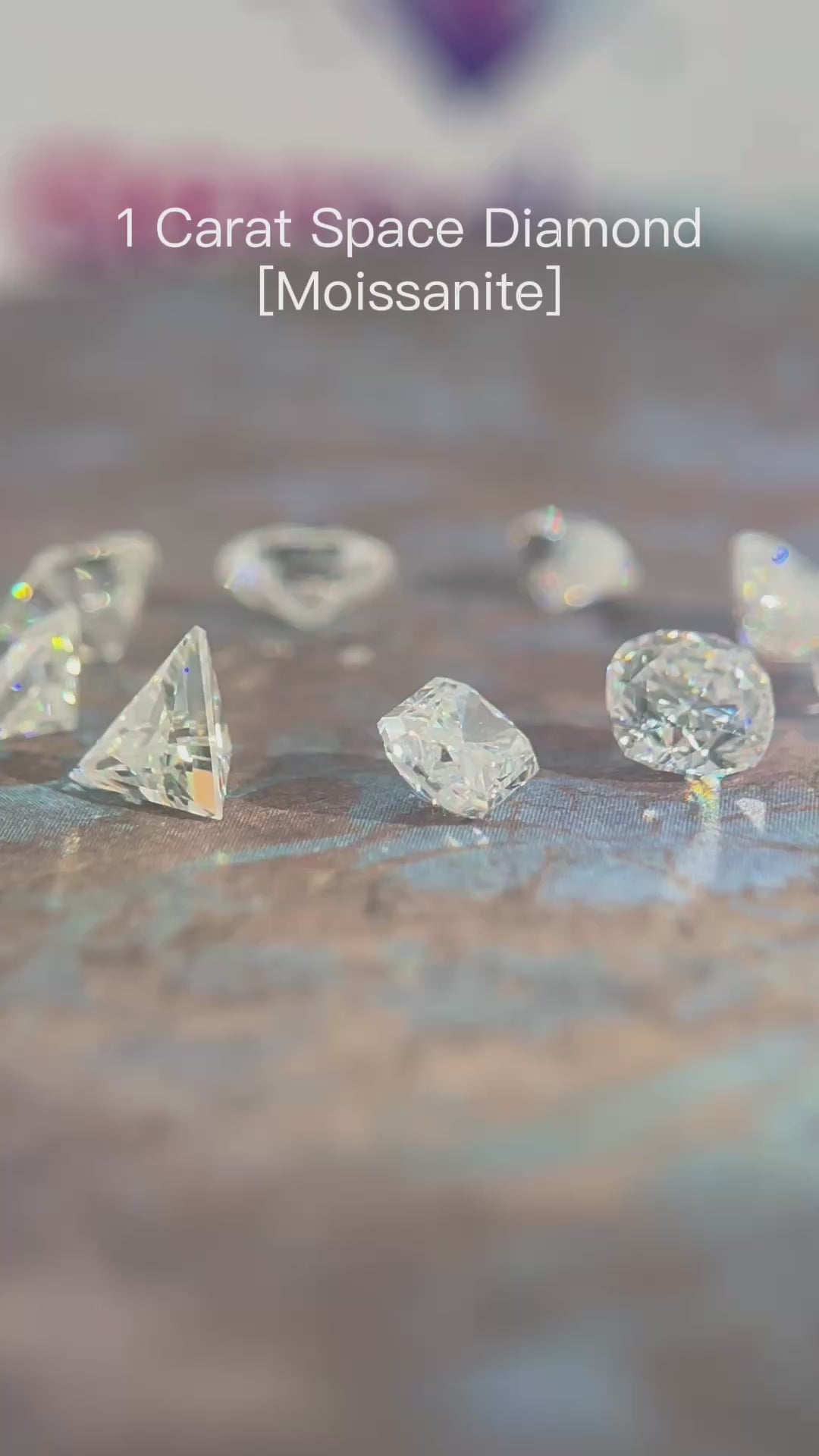 Moissanite 4 carats ronde brillante VVS1 D type diamant spatial | 10mm | Certifié GemDrop®